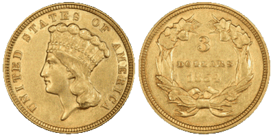$3 Princess U.S. Gold Coin