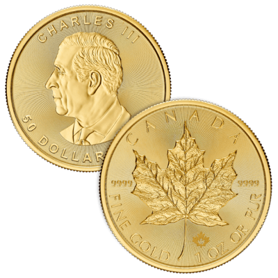 2026 1 oz Gold Maple Leaf Front & Back