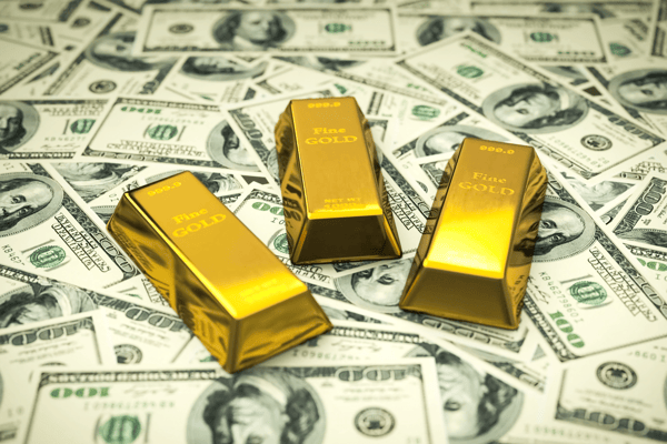 goldbarsondollarbanknotes