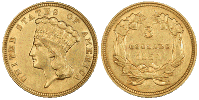 $3 Princess U.S. Gold Coin